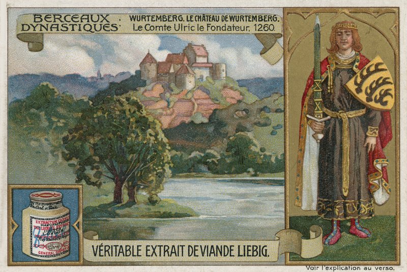 Wirtembergia; Zamek Wirtemberg i Ulrich I, hrabia Wirtembergów, 1260 autorstwa European School