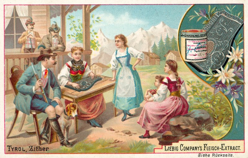 Cytra, Tyrol (chromolitho) autorstwa European School