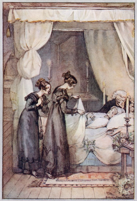 Ilustracja do Cranford autorstwa pani Gaskell (kolor lito) autorstwa Evelyn Paul