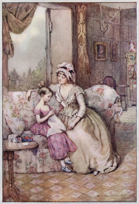 Ilustracja do Cranford autorstwa pani Gaskell (kolor lito) autorstwa Evelyn Paul