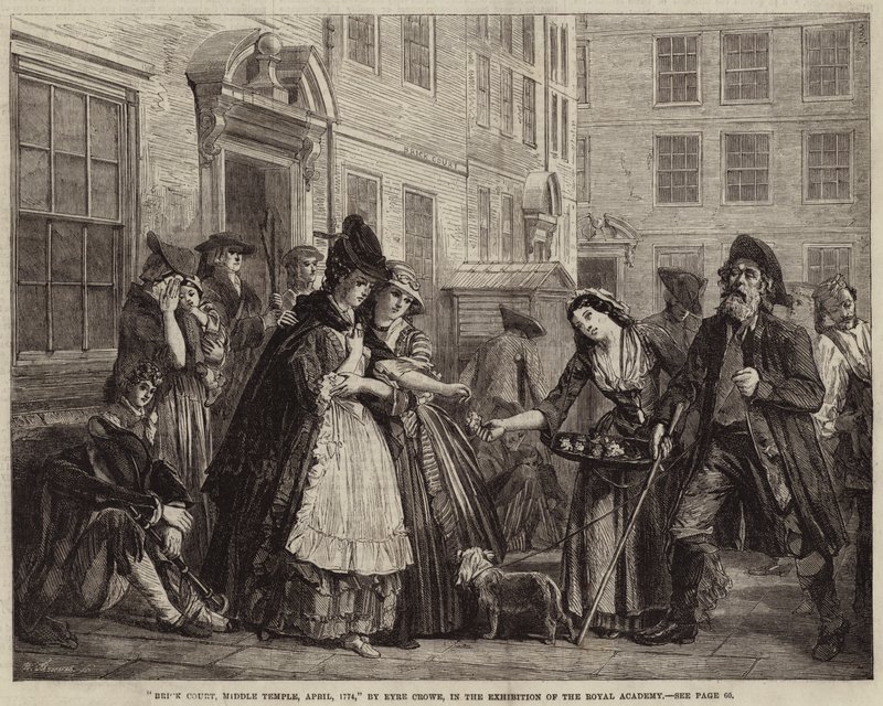 Ceglany Dwór, Środkowa Świątynia, kwiecień 1774 autorstwa Eyre Crowe