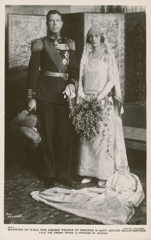 Ślub następcy tronu Gustawa Adolfa Szwecji i Lady Louise Mountbatten, 1923 autorstwa F.A Swaine
