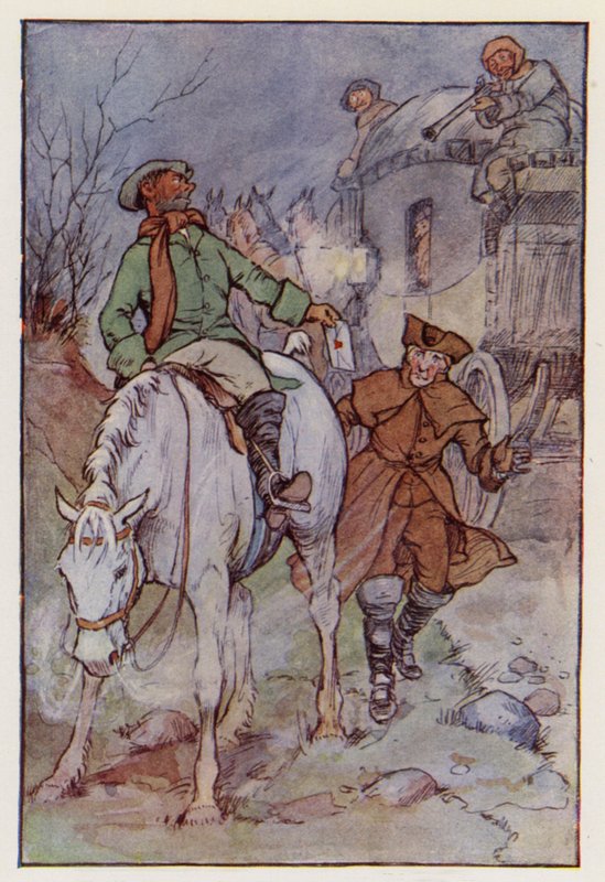 Ilustracja do "Opowieści o dwóch miastach" Charlesa Dickensa (kolorowa litografia) autorstwa F. M. B. Blaikie