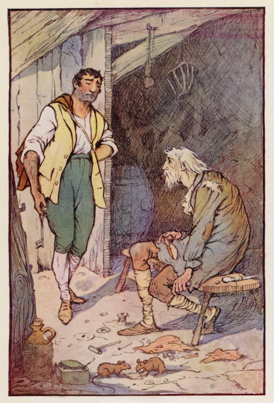 Ilustracja do "Opowieści o dwóch miastach" Charlesa Dickensa (kolorowa litografia) autorstwa F. M. B. Blaikie