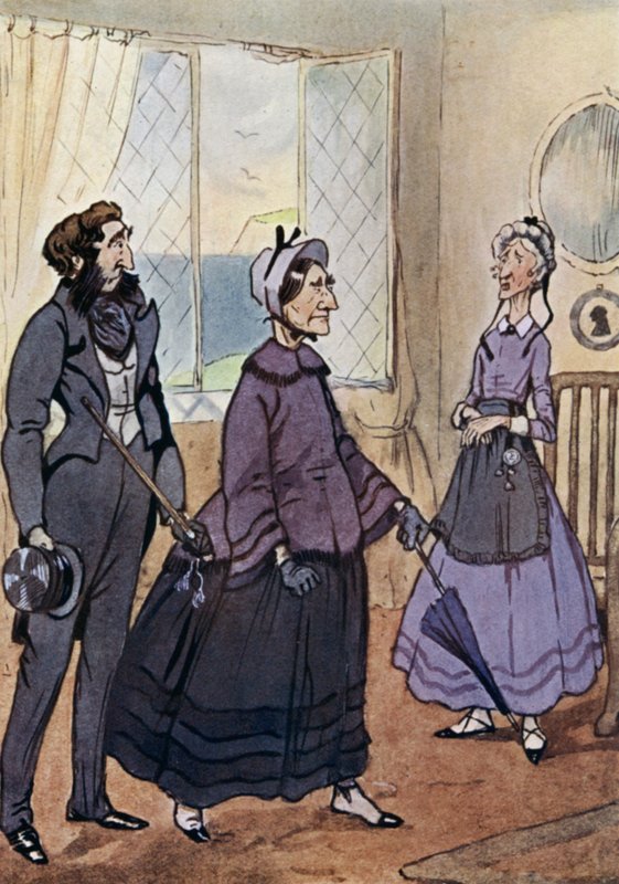Ilustracja do Davida Copperfielda (litografia kolorowa) autorstwa F. M. B. Blaikie