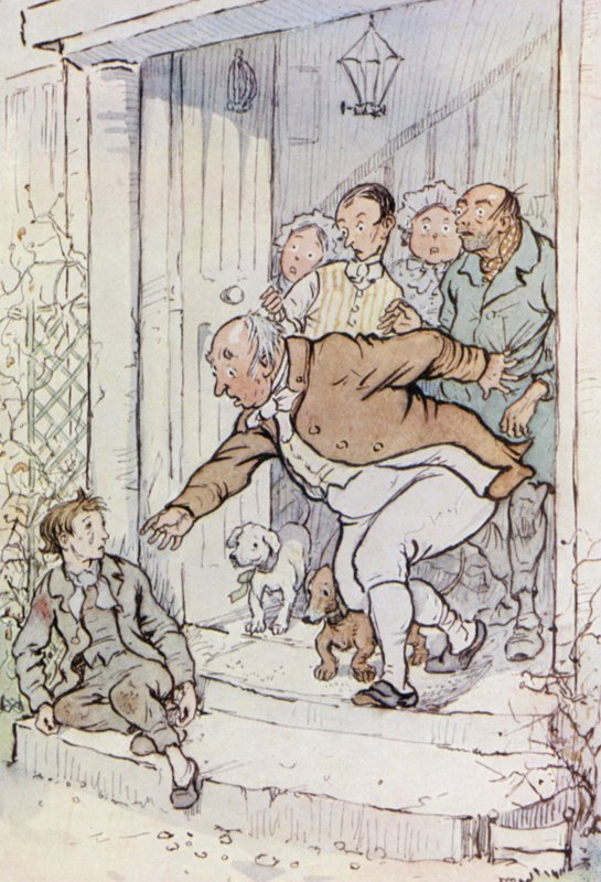 Ilustracja do Olivera Twista (kolor lito) autorstwa F. M. B. Blaikie
