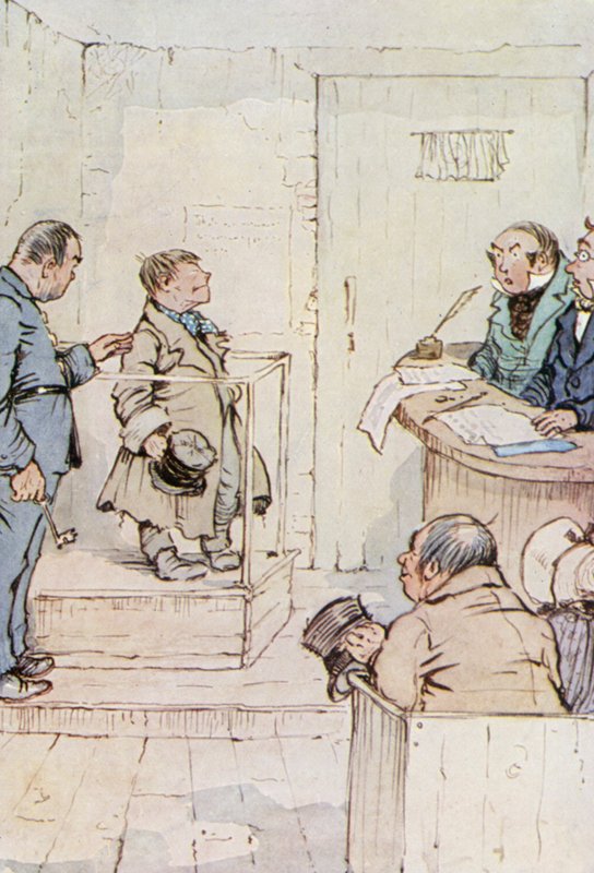 Ilustracja do Olivera Twista (kolor lito) autorstwa F. M. B. Blaikie