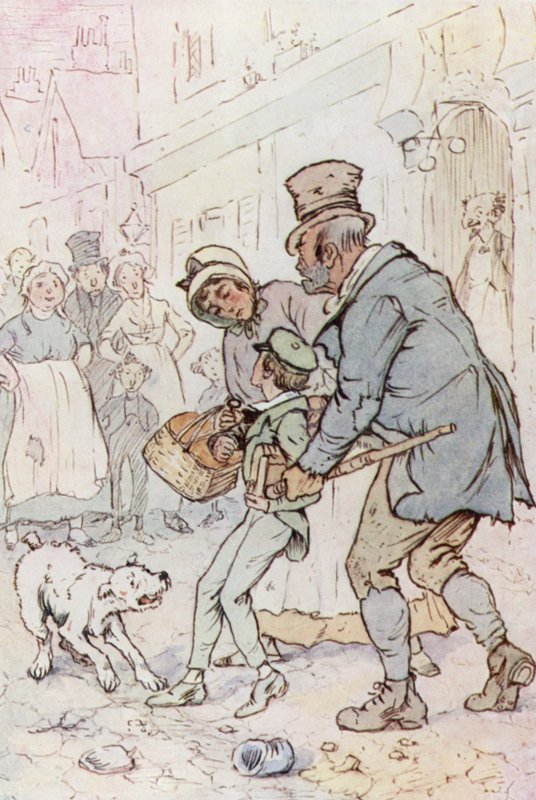 Ilustracja do Olivera Twista (kolor lito) autorstwa F. M. B. Blaikie