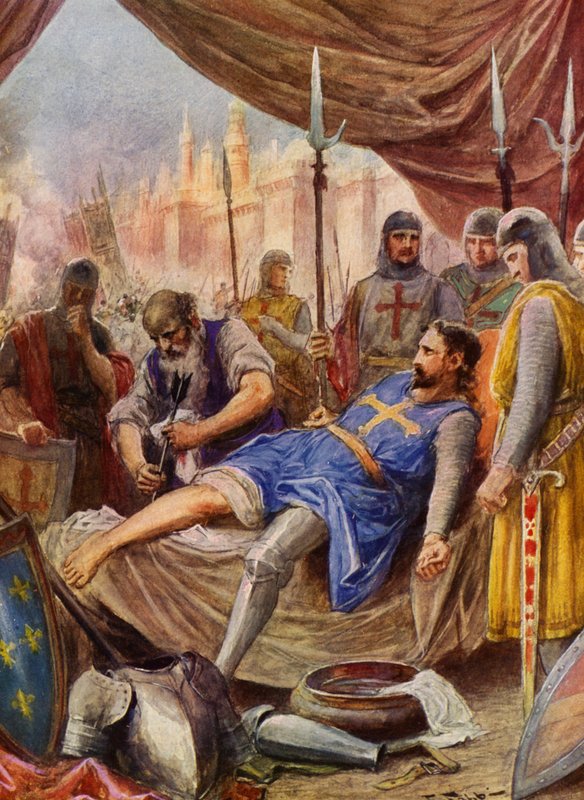 La Gerusalemme Liberata autorstwa Torquato Tasso: Canto XI, strofa 71 (kolorowa litografia) autorstwa Fabio Fabbi
