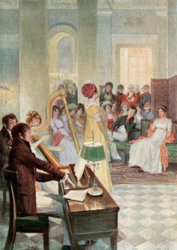 Wieczór w Malmaison autorstwa Felicien baron de Myrbach Rheinfeld