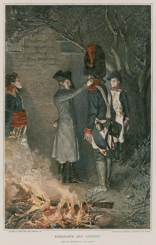 Bonaparte i Coignet autorstwa Felicien baron de Myrbach Rheinfeld
