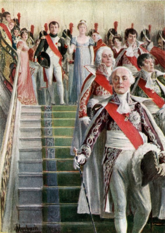 Napoleon i jego Suita wyjeżdżają na mszę autorstwa Felicien baron de Myrbach Rheinfeld
