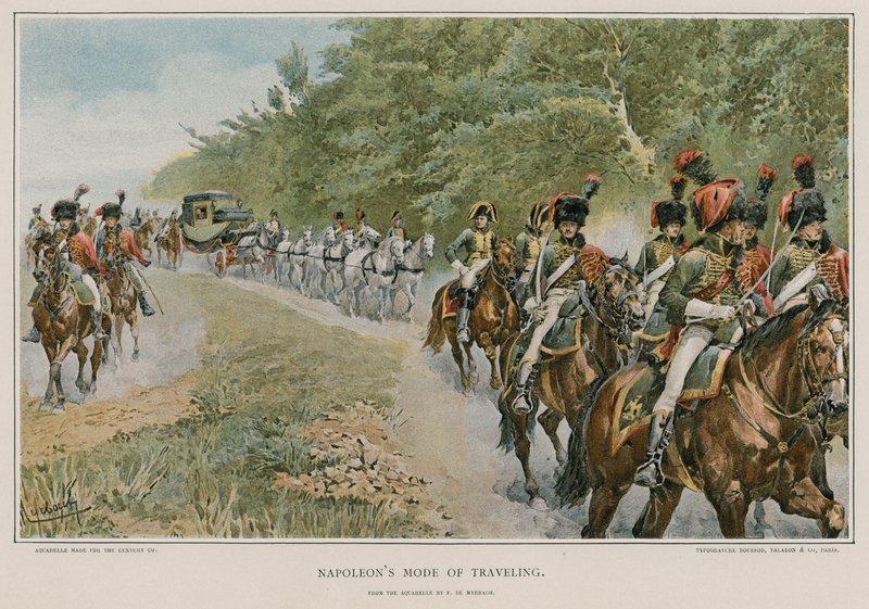 Sposób podróżowania Napoleona autorstwa Felicien baron de Myrbach Rheinfeld