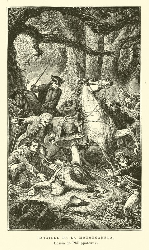 Bitwa pod Monongahela, 1755 autorstwa Felix Philippoteaux
