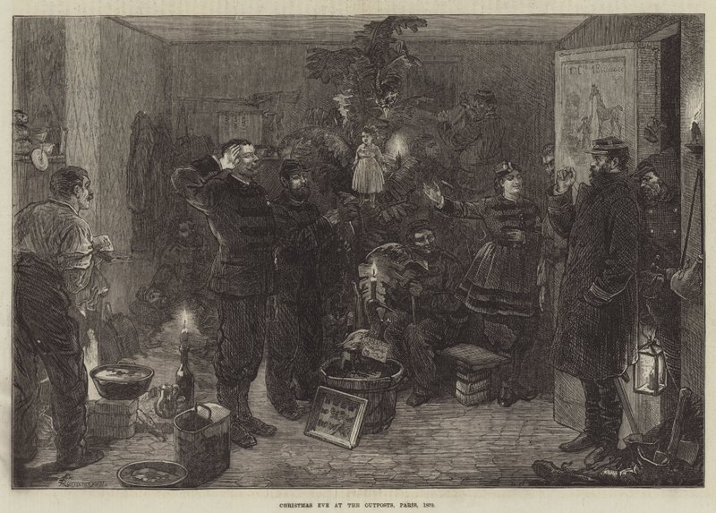 Wigilia na Placówkach, Paryż, 1870 autorstwa Felix Regamey