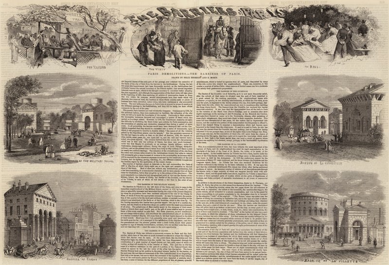 Paryskie wyburzenia, bariery Paryża autorstwa Felix Thorigny