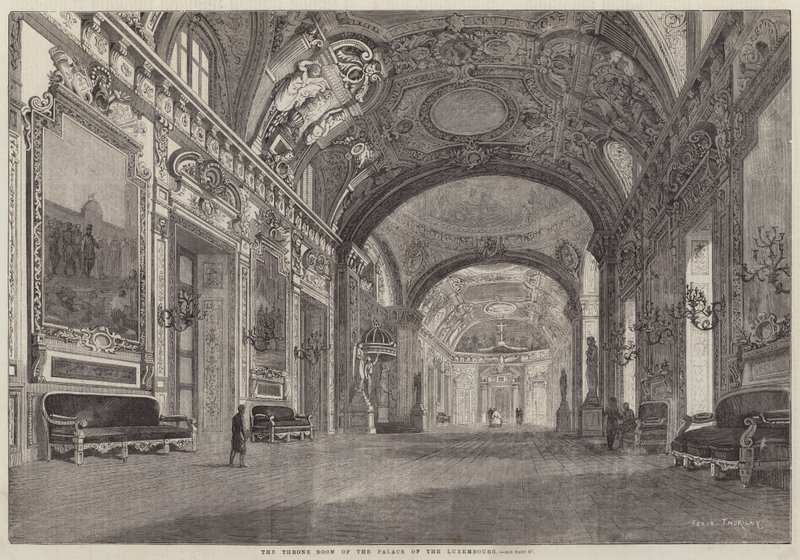 Sala tronowa Pałacu Luksemburskiego autorstwa Felix Thorigny