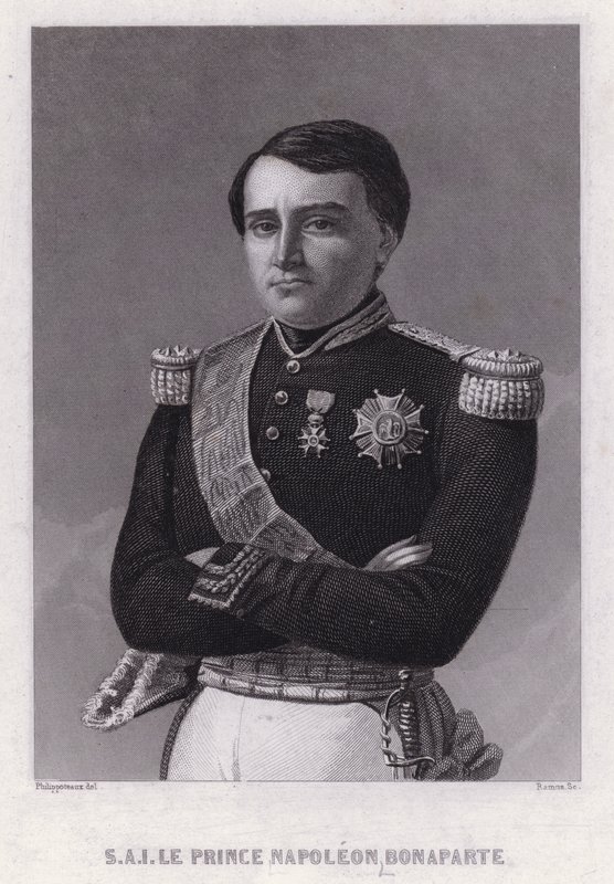 Książę Napoleon Bonaparte, syn Hieronima, króla Westfalii, najmłodszy brat cesarza Napoleona I (rycina) autorstwa Felix (after) Philippoteaux