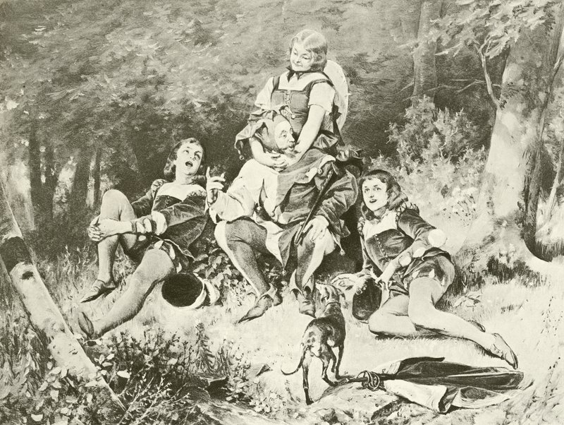 Jak wam się podoba. Akt V, Scena III (wklęsłodruk) autorstwa Felix Octavius Carr Darley