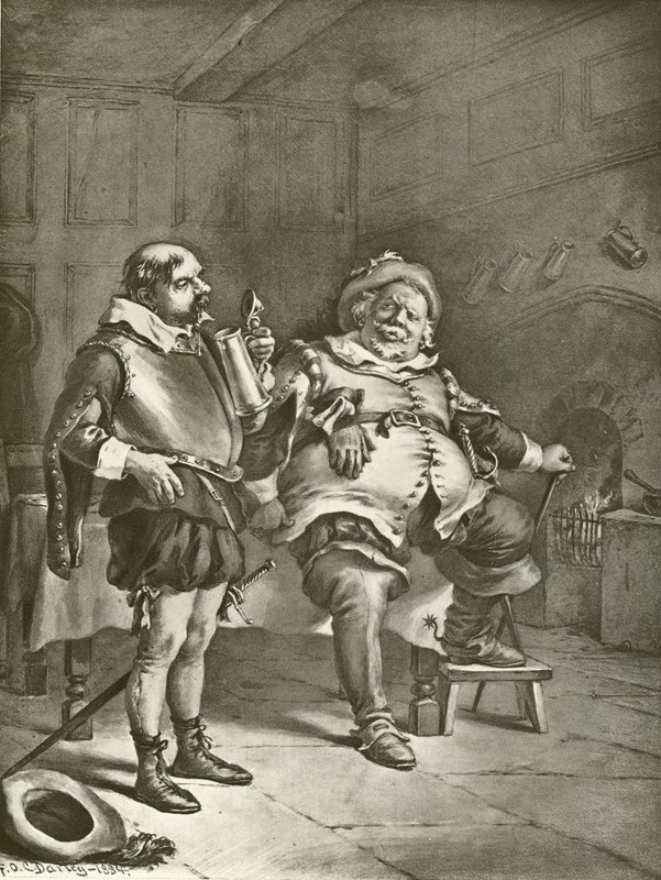 Pierwsza część Król Henryk IV. Akt III, Scena III (wklęsłodruk) autorstwa Felix Octavius Carr Darley