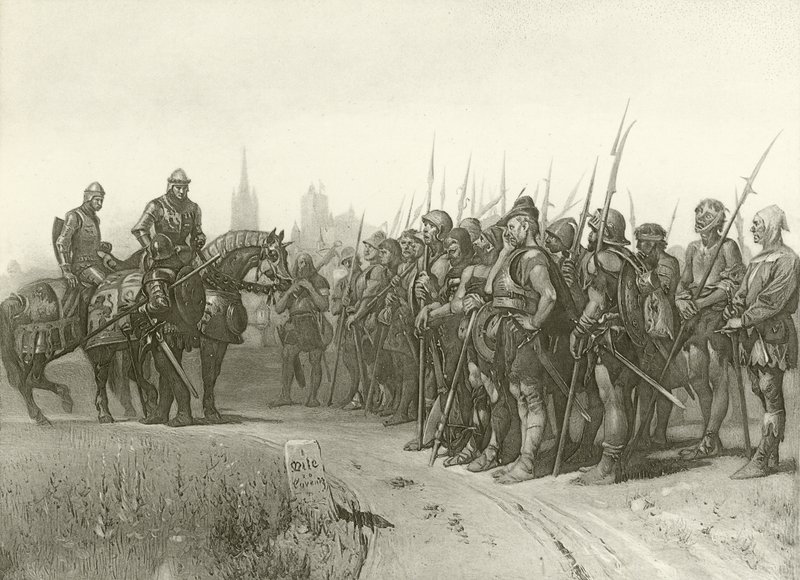 Pierwsza część króla Henryka IV. Akt IV, Scena II (wklęsłodruk) autorstwa Felix Octavius Carr Darley