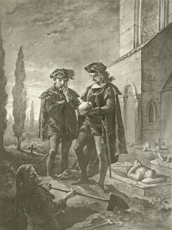 Mała wioska. Akt V, Scena I (wklęsłodruk) autorstwa Felix Octavius Carr Darley