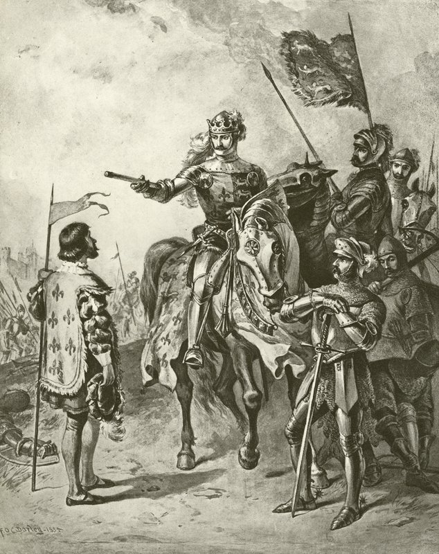 Król Henryk V. Akt IV, Scena VII (wklęsłość) autorstwa Felix Octavius Carr Darley