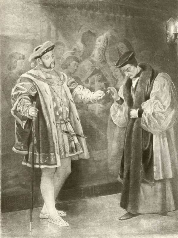 Król Henryk VIII. Akt V, Scena I (wklęsłodruk) autorstwa Felix Octavius Carr Darley