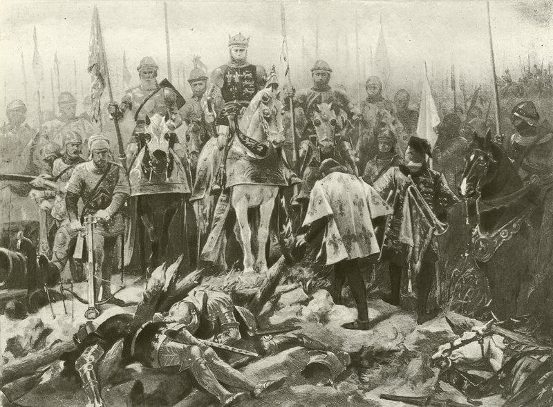 Król Henryk V. Akt IV, Scena VII (wklęsłodruk) autorstwa Felix Octavius Carr Darley