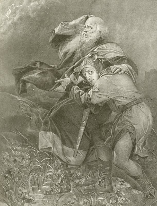 Król Lear. Akt III, Scena II (wklęsłodruk) autorstwa Felix Octavius Carr Darley