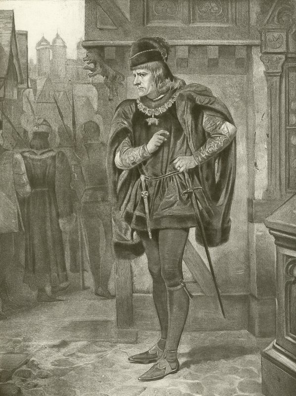 Król Ryszard III. Akt I, Scena II (wklęsłodruk) autorstwa Felix Octavius Carr Darley