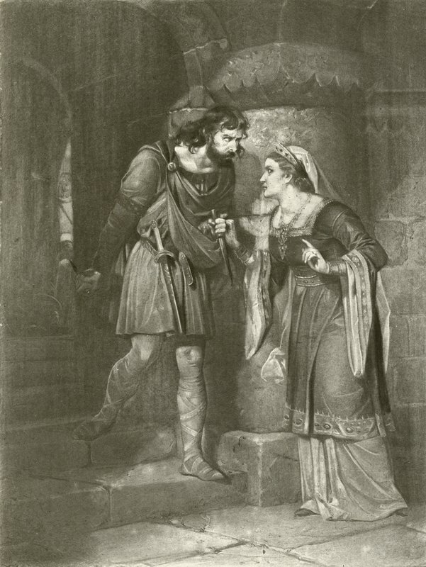 Makbet. Akt II, Scena II (wklęsłodruk) autorstwa Felix Octavius Carr Darley