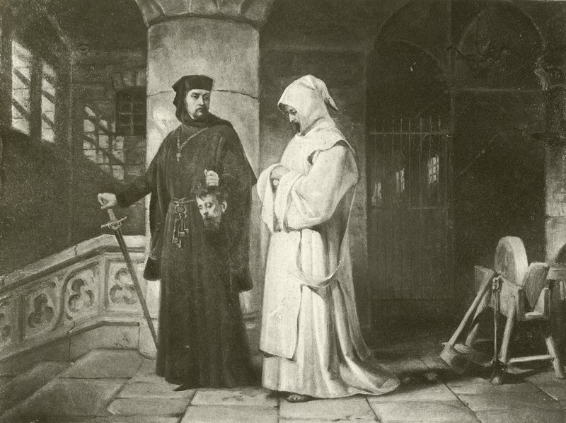 Miarka za miarkę. Akt IV-Scena III (grawiura) autorstwa Felix Octavius Carr Darley