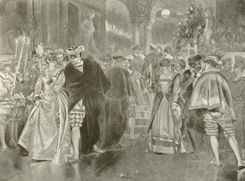 Wiele hałasu o nic. Akt II, Scena I (wklęsłodruk) autorstwa Felix Octavius Carr Darley