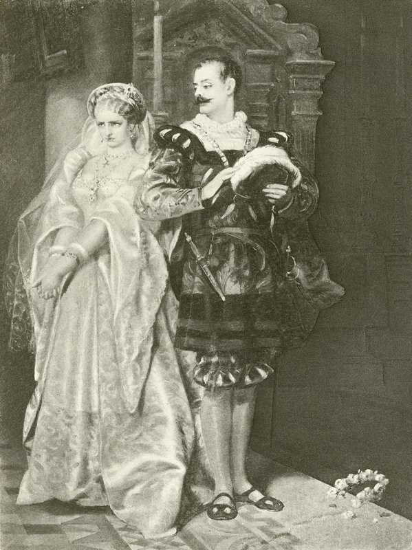 Wiele hałasu o nic. Akt IV-Scena I (wklęsłodruk) autorstwa Felix Octavius Carr Darley