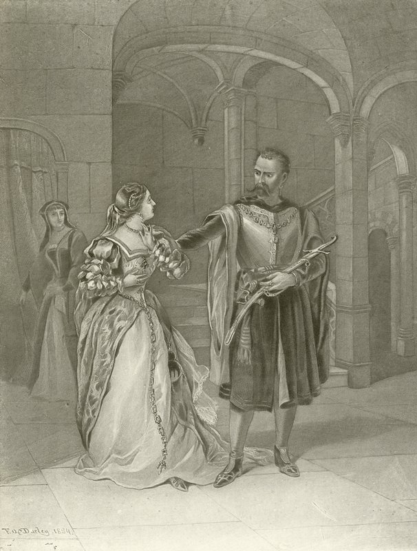 Otella. Akt IV, Scena II (wklęsłodruk) autorstwa Felix Octavius Carr Darley