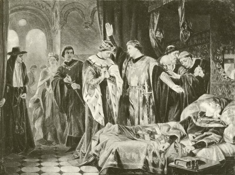 Druga część Henryka VI. Akt III-Scena II (grawiura) autorstwa Felix Octavius Carr Darley