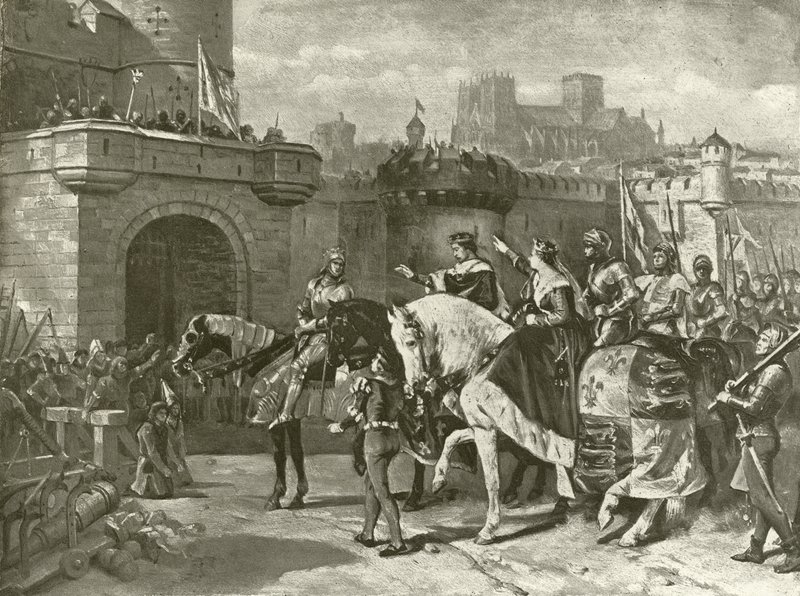 Trzecia część Henryka VI. Akt II, Scena II (wklęsłodruk) autorstwa Felix Octavius Carr Darley