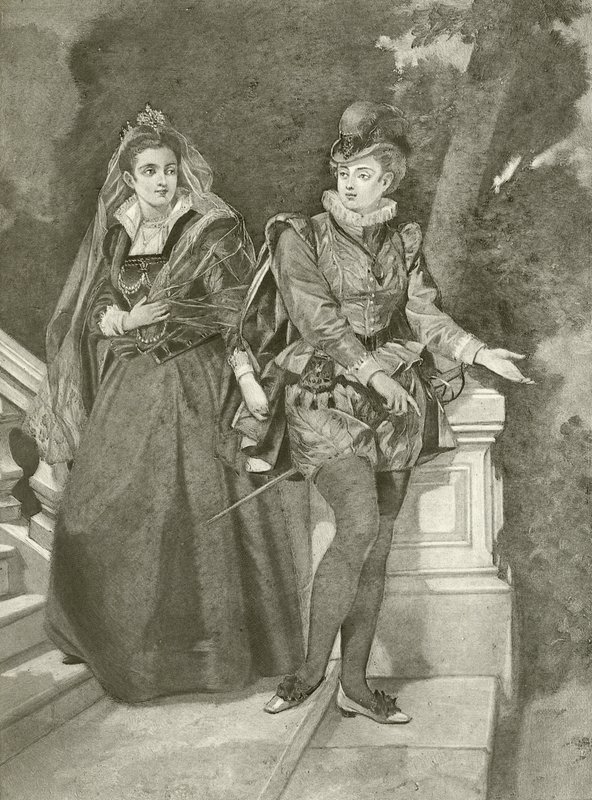 Dwunasta noc. Akt III, Scena IV (wklęsłodruk) autorstwa Felix Octavius Carr Darley