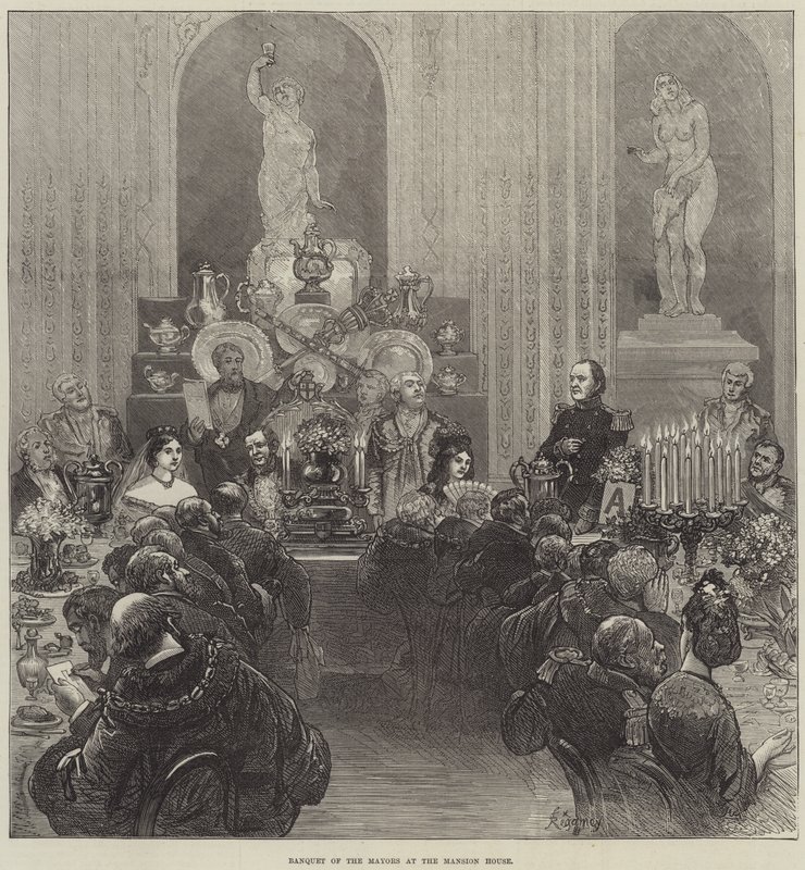 Bankiet Burmistrzów w Mansion House autorstwa Felix Regamey
