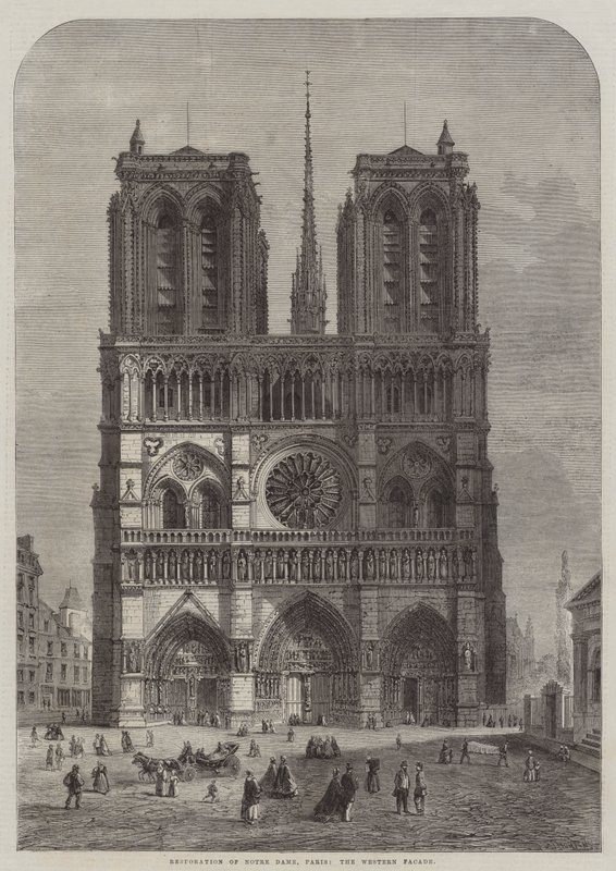 Renowacja Notre Dame w Paryżu, Fasada Zachodnia autorstwa Felix Thorigny