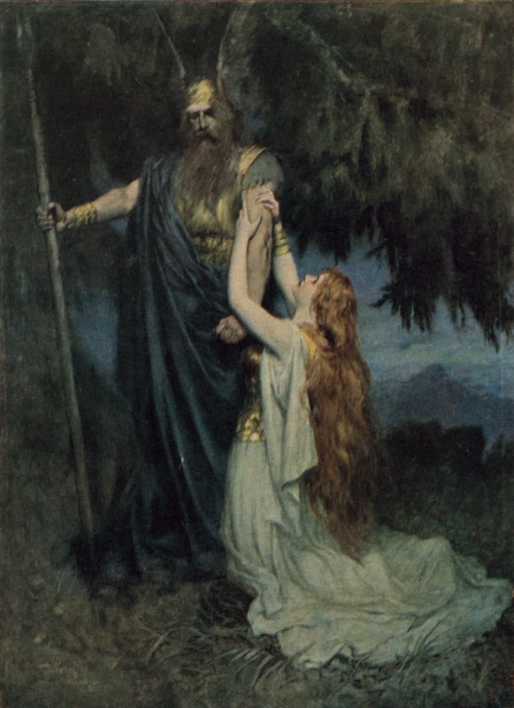 Brunhilda uklękła u jego stóp autorstwa Ferdinand Lecke
