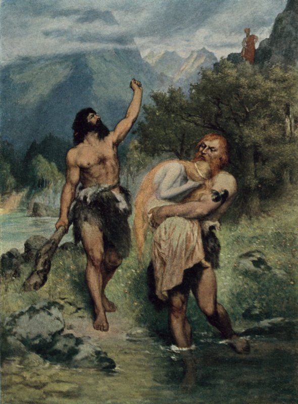 Olbrzymy porwały Freię autorstwa Ferdinand Lecke