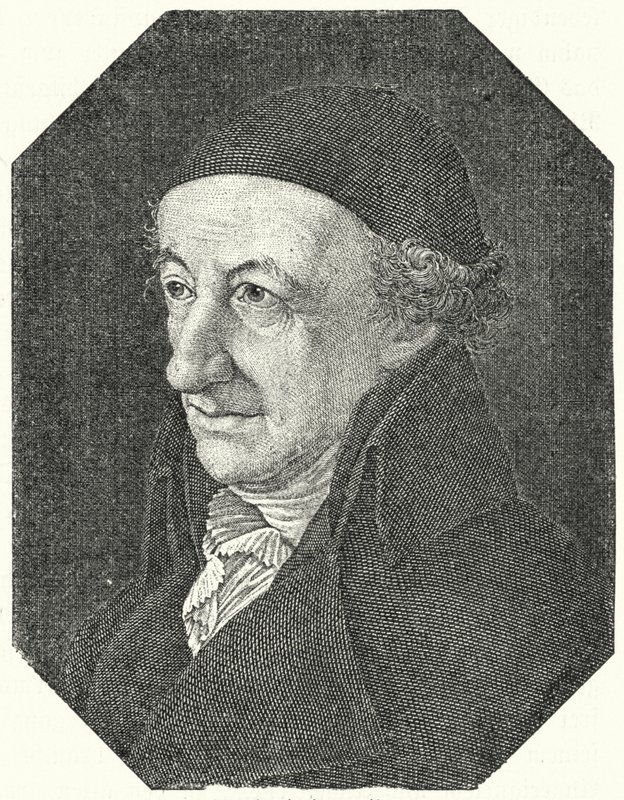 Portret niemieckiego poety Christopha Martina Wielanda na starość (rycina) autorstwa Ferdinand Jagemann