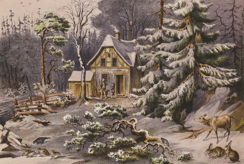 Grudzień (druk kolorowy) autorstwa Ferdinand Karl Klimsch