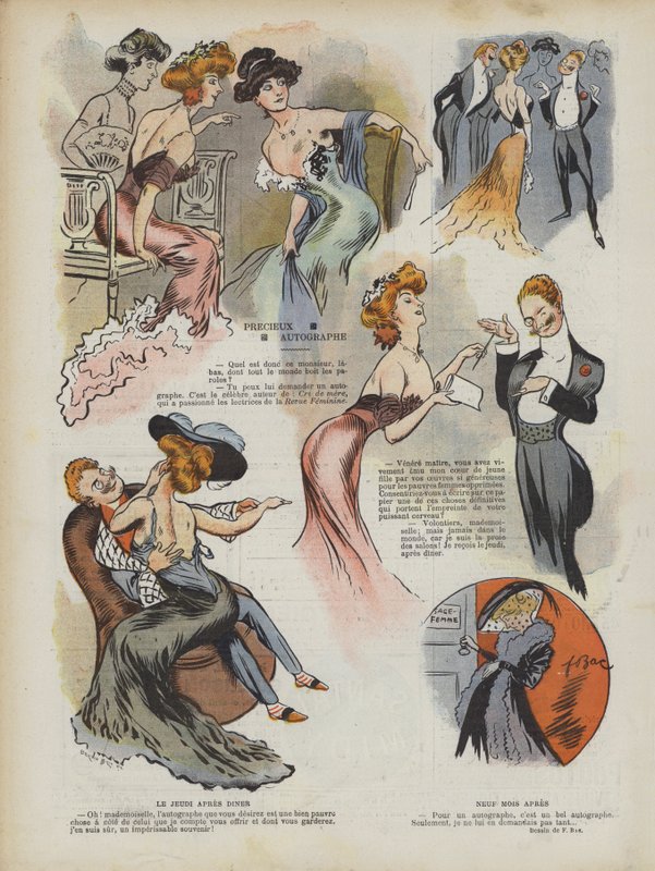 Ilustracja do Le Rire (litografia kolorowa) autorstwa Ferdinand Sigismund Bac