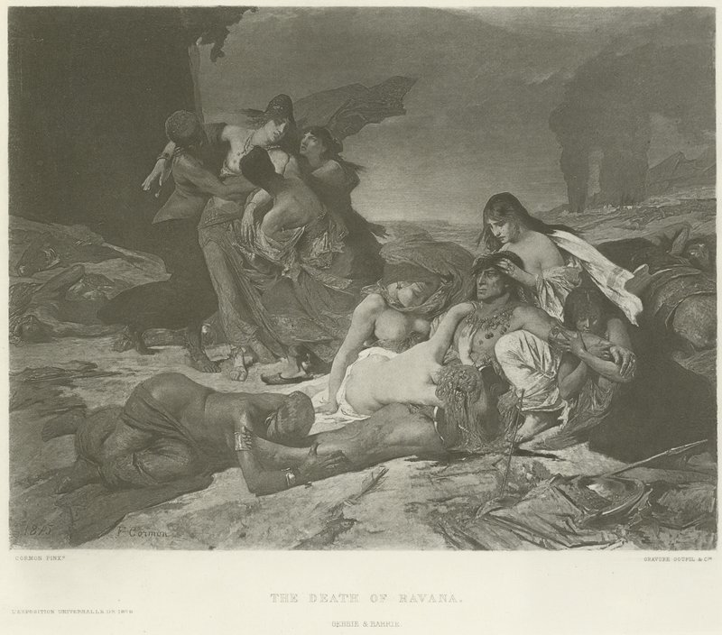 Śmierć Hawany (grawiura) autorstwa Fernand Cormon