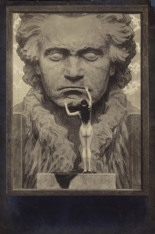 Ludwig van Beethoven, niemiecki kompozytor i pianista (1770-1827) (grafika) autorstwa Fidus
