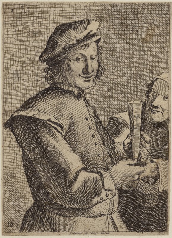 Portret uśmiechniętego młodego mężczyzny autorstwa Flemish School