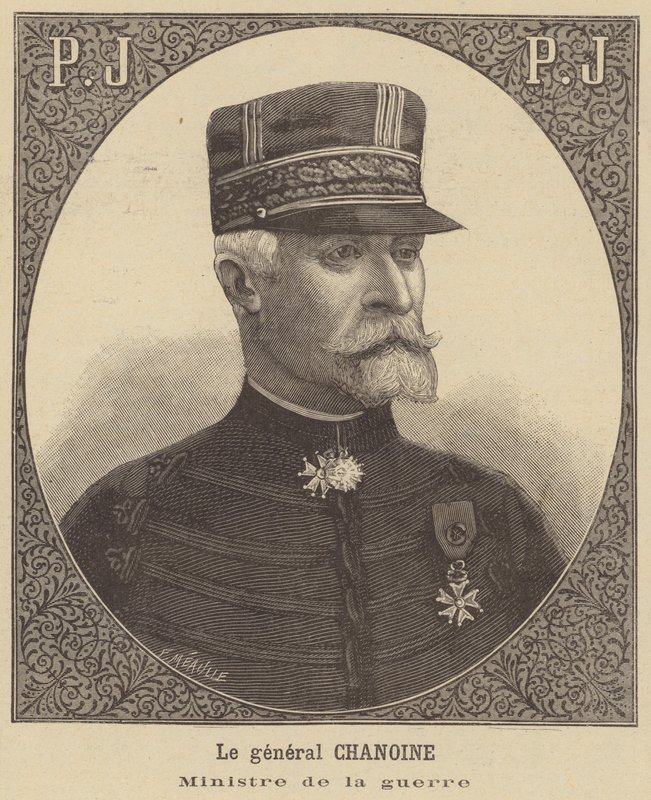 Generał Chanoine, francuski minister wojny autorstwa Fortune Louis Meaulle